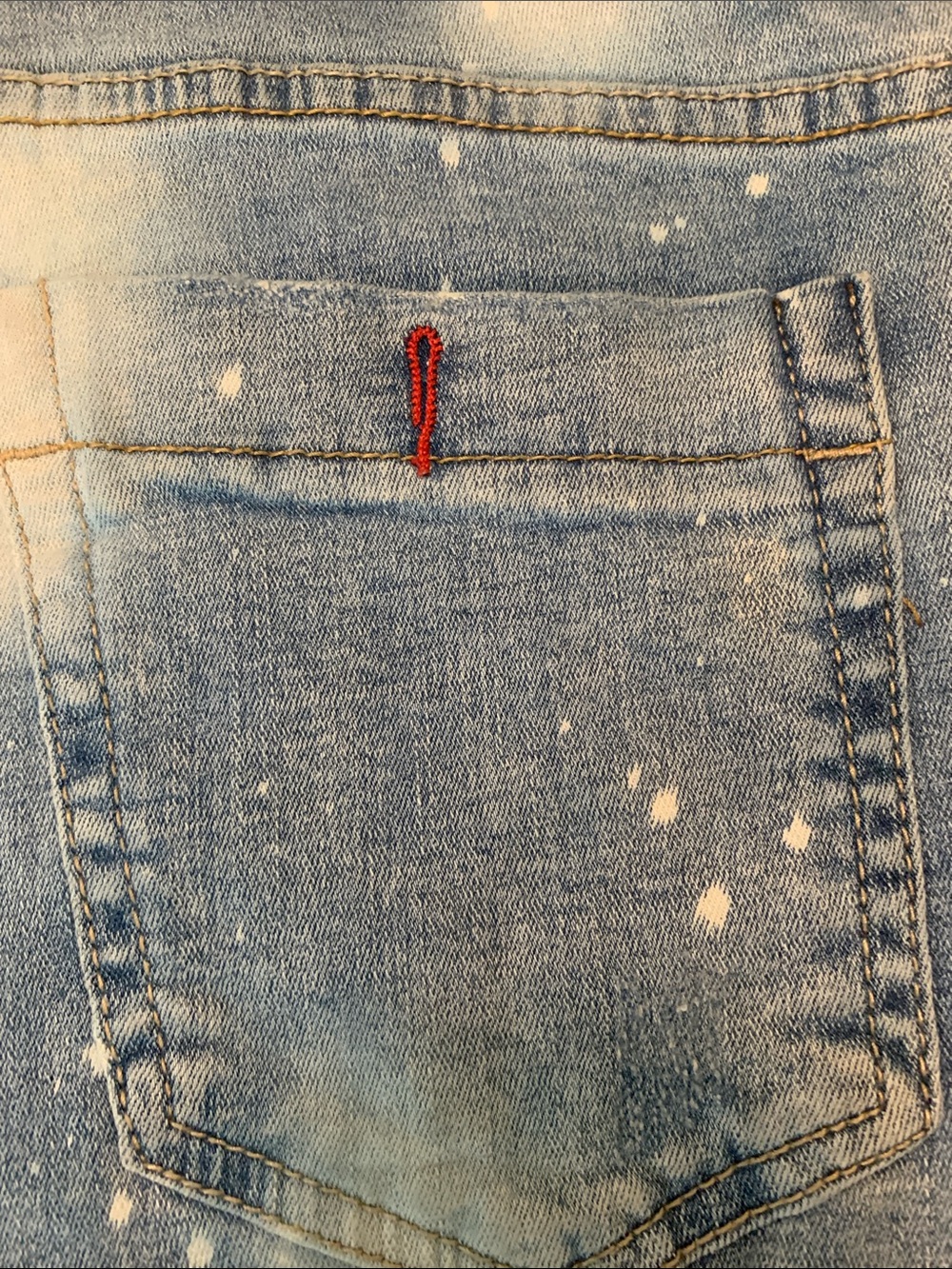 Men's Light Blue Distressed Denim Shorts with Embellished Graphic - Picture 8 of 9